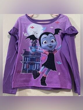 DISNEY Vampirina Purple Long Sleeve Top (2018) – Girls Size 6/6x